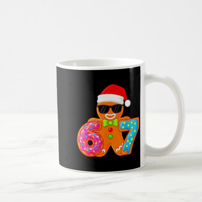 Funny Gingerbread Six Seven 67 Ice Cream Drip Chri Kaffeetasse (Rechts)