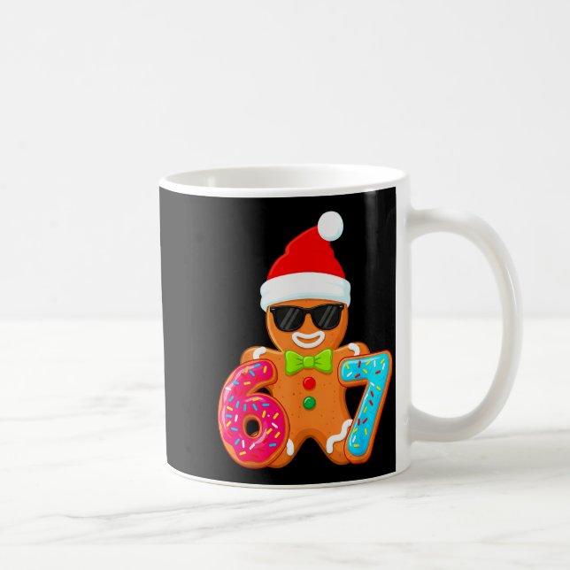 Funny Gingerbread Six Seven 67 Ice Cream Drip Chri Kaffeetasse (Rechts)