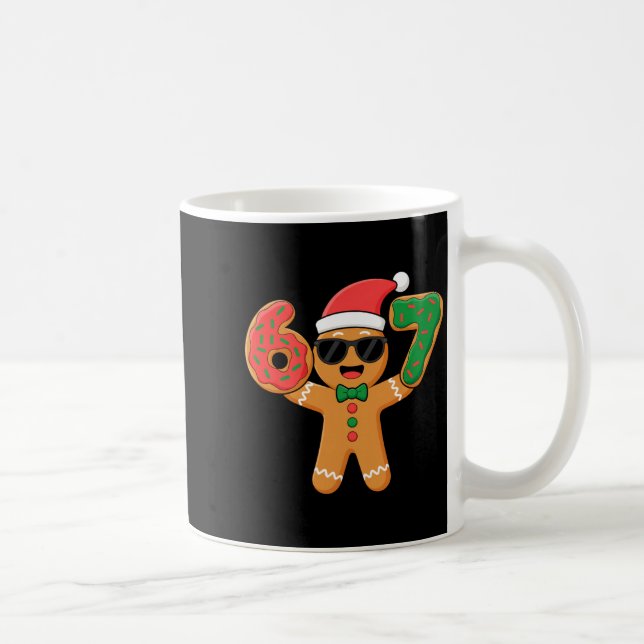 Funny Gingerbread Six Seven 67 Ice Cream Drip Chri Kaffeetasse (Rechts)