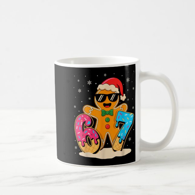 Funny Gingerbread Six Seven 67 Ice Cream Drip Chri Kaffeetasse (Rechts)