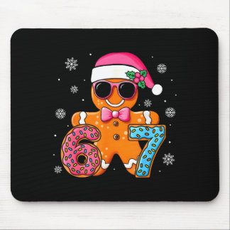 Funny Gingerbread Six Seven 67 Ice Cream Drip Chri Mousepad