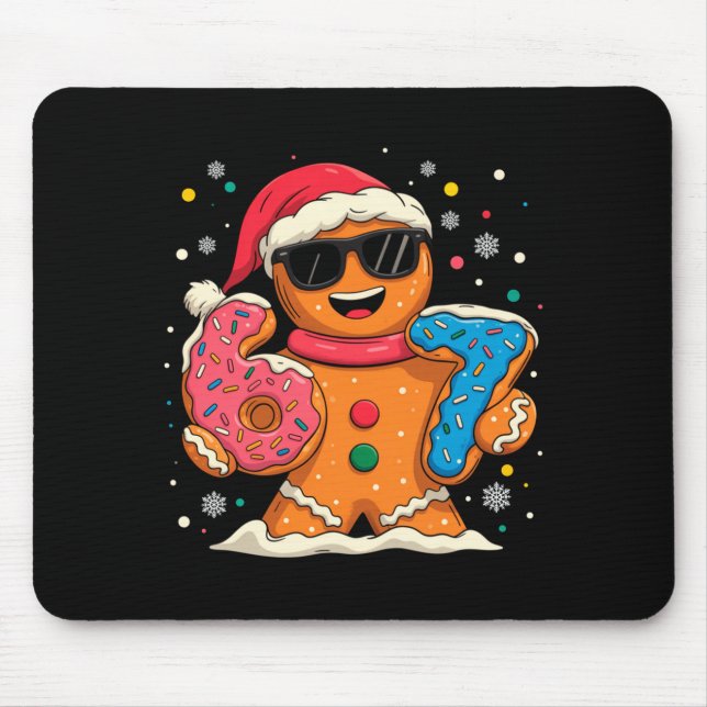 Funny Gingerbread Six Seven 67 Ice Cream Drip Chri Mousepad (Vorne)