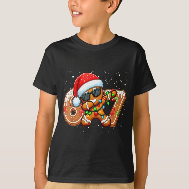 Funny Gingerbread Six Seven 67 Ice Cream Drip Chri T-Shirt (Vorderseite)