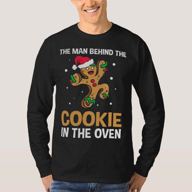 Funny Gingerbread Weihnachtsgeschlecht für Vater T-Shirt (Vorderseite)