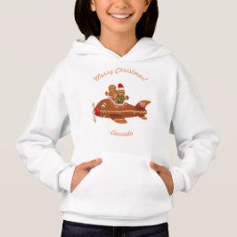 Funny Gingerbrei Flugzeug Xmas Cartoon Hoodie