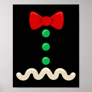 Funny Gingerbrei Man Kostüme Weihnachten Weihnacht Poster