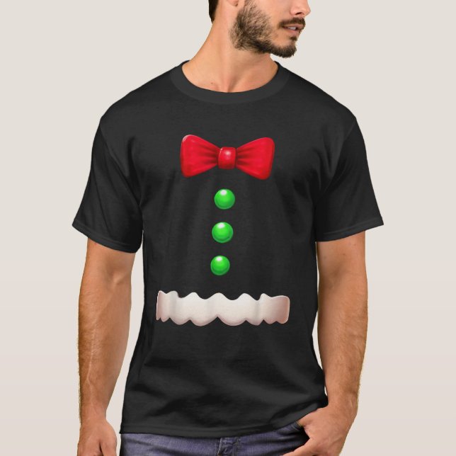 Funny Gingerbrei Mann Weihnachtskostüm Kinder Jung T-Shirt (Vorderseite)