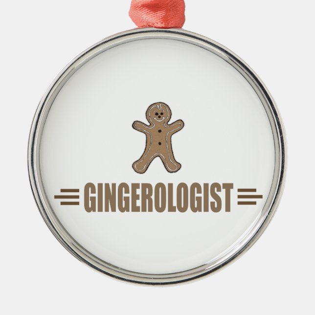 Funny Gingerbrot House Ornament Aus Metall (Vorne)
