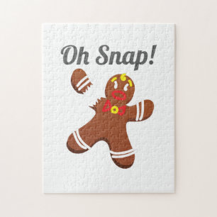 Funny Gingerbrot Mann Oh schläfchen Weihnachtsges Puzzle