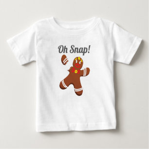 Funny Gingerbrot Mann Oh schläfchen Weihnachtsgesc Baby T-shirt