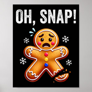 Funny Gingerbrot Mann Weihnachten Weihnachten Weih Poster