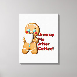 Funny Gingerbrot Weihnachten Leinwand Kaffee Wall