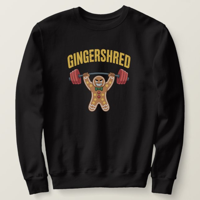 Funny Gingershred Gym Christmas Sweatshirt (Design vorne)