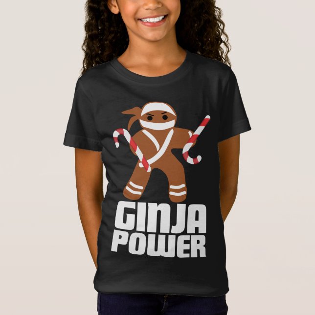 Funny Ginja Power Niedlich Weihnachts-Cookie Ginge T-Shirt (Vorderseite)