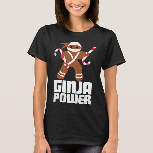 Funny Ginja Power Niedlich Weihnachts-Cookie Ginge T-Shirt (Vorderseite)