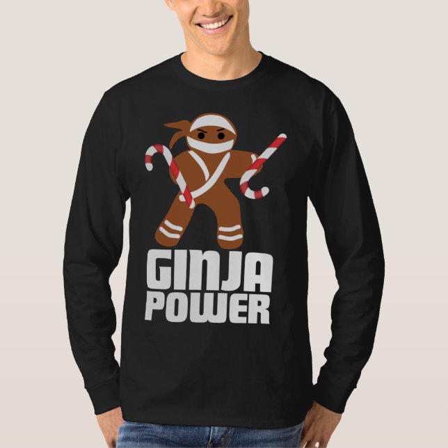 Funny Ginja Power Niedlich Weihnachts-Cookie Ginge T-Shirt (Vorderseite)