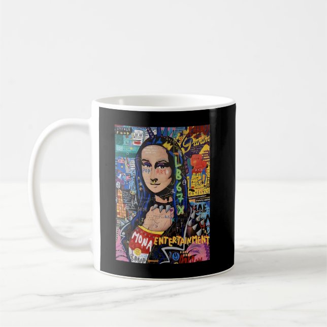Funny Gips Mona Unterhaltung Geschenk für Fans Kaffeetasse (Links)