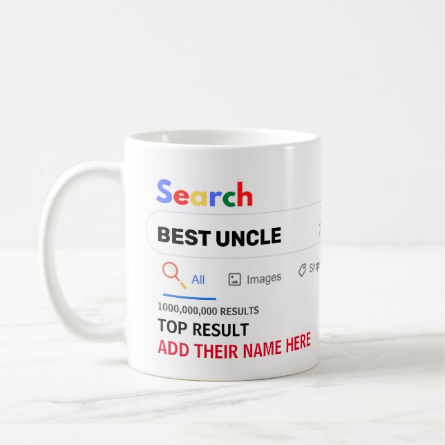 Funny Gips UNCLE AUNTY COUSIN NEPHEW NIECE MAMA DA Kaffeetasse (Links)