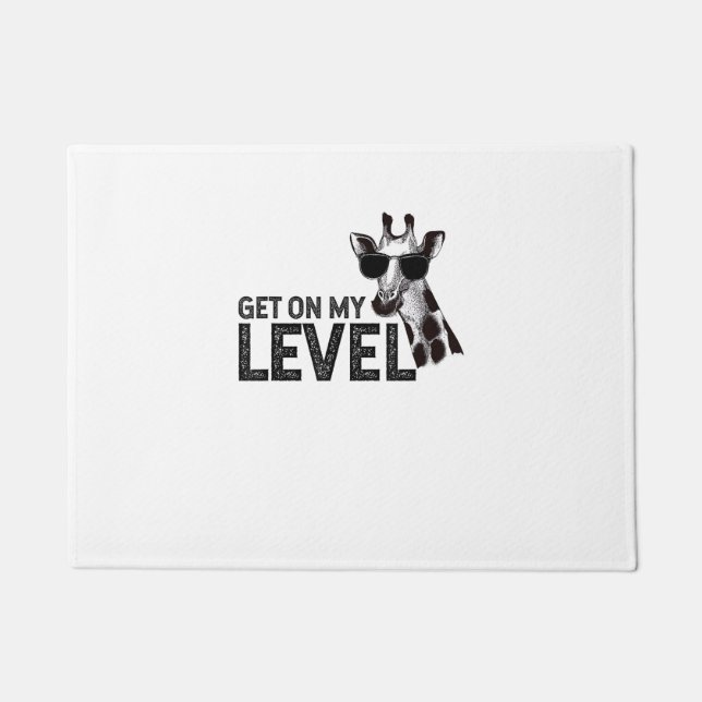 Funny Giraffe auf meinem Level Fußmatte (Vorderseite)