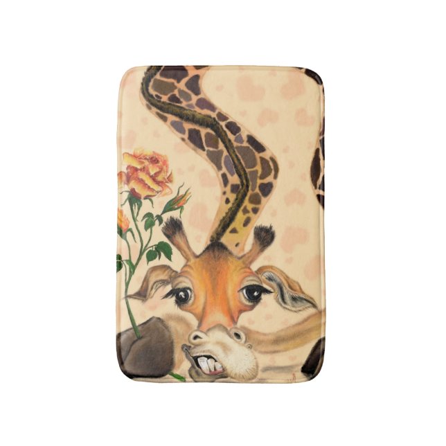 Funny Giraffe Bath Mat Badematte (Vorderseite Vertikal)