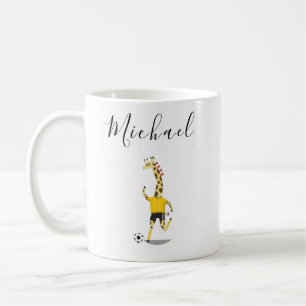 Funny Giraffe Boys Soccer Team Niedlich Personalis Kaffeetasse