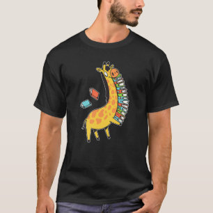 Funny Giraffe Buch Niedliches Funny Giraffe Lesebu T-Shirt