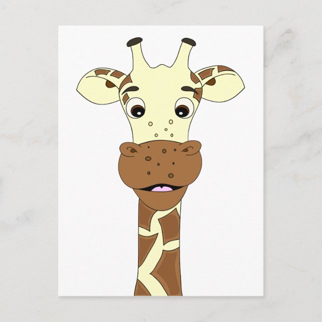 Funny giraffe Cartoon Postkarte (Vorderseite)