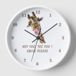 Funny Giraffe Clock Uhr