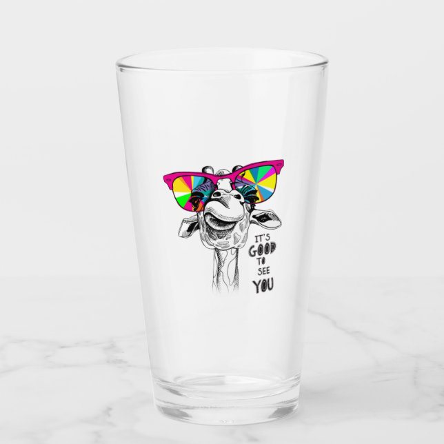 Funny Giraffe Copy Glas (Vorderseite)