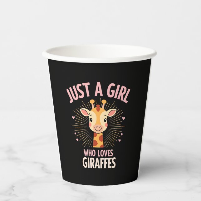 Funny Giraffe Design For Women Girls Safari Giraff Pappbecher (Vorderseite)