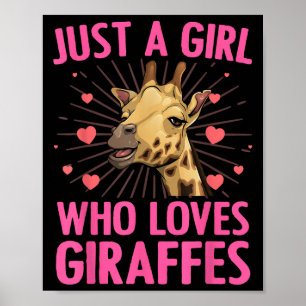 Funny Giraffe Design für Frauen Girls Safari Poster