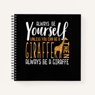 Funny Giraffe Design immer ein Giraffe sein Notizbuch