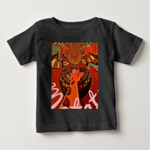 Funny Giraffe: Ein kaleidoskopischer afrikanischer Baby T-shirt