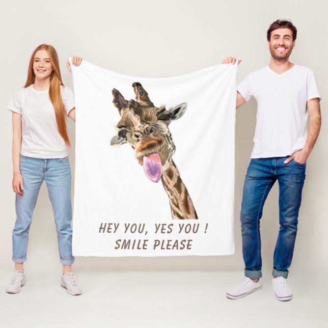 Funny Giraffe Fleece Blanket (Beispiel)