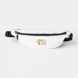 Funny Giraffe Girl Just A Girl, der Giraffen Liebe Bauchtasche