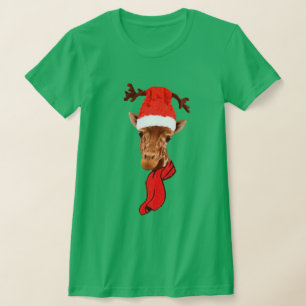 Funny Giraffe Holidays Weihnachtsweihnachtsdesign  T-Shirt