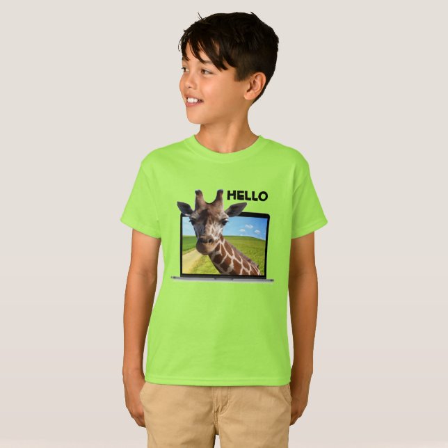 Funny Giraffe im 3D-Grafik-Illustrations-Foto für  T-Shirt (Vorne ganz)