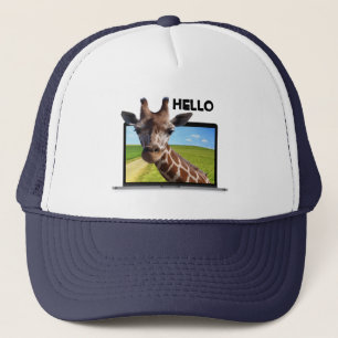 Funny Giraffe im 3D-Grafik-Illustrations-Foto für  Truckerkappe