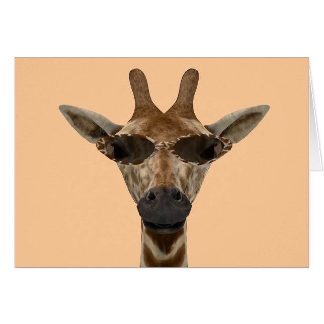Funny Giraffe Incognito mit trendiger Sonnenbrille (Vorderseite (Horizontal))