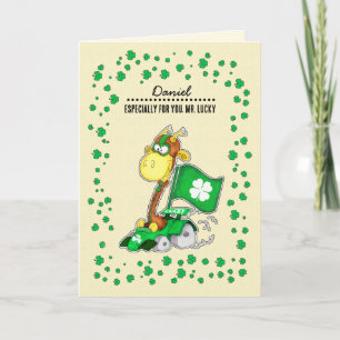Funny Giraffe Individuelle Name St. Patrick's Da Karte