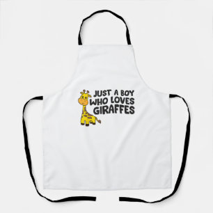 Funny Giraffe Just a Boy Who Lieben Giraffen Schürze