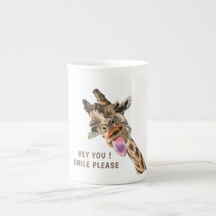 Funny Giraffe Knochen China Tasse - Benutzerdefini
