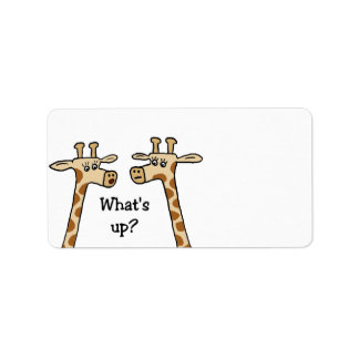Funny Giraffe Labels Adressaufkleber