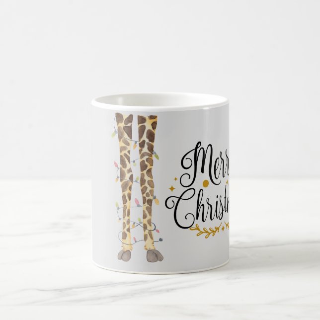 Funny Giraffe Legs Weihnachten Kaffeetasse (Mittel)