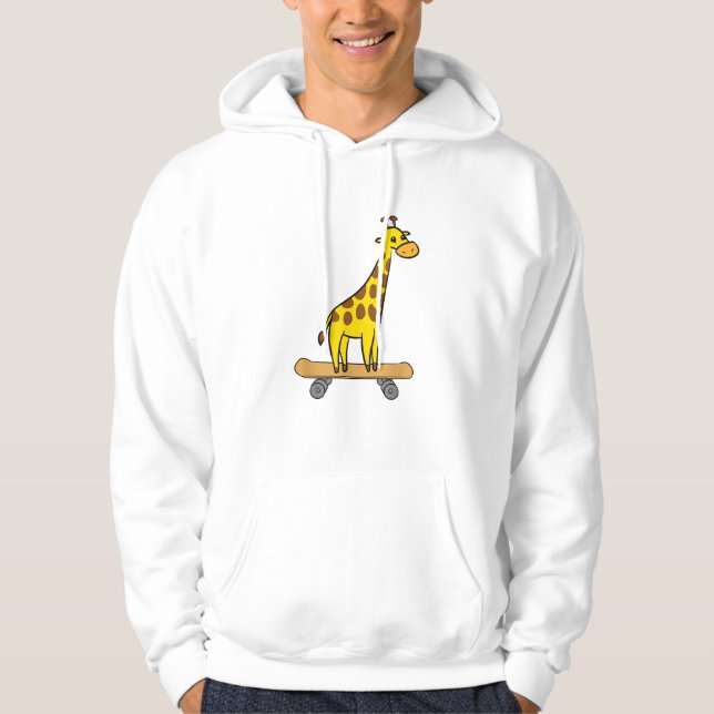 Funny Giraffe Lover Giraffe Skateboard Hoodie (Vorderseite)