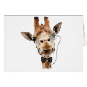 Funny Giraffe mit Bowtie und Monocle
