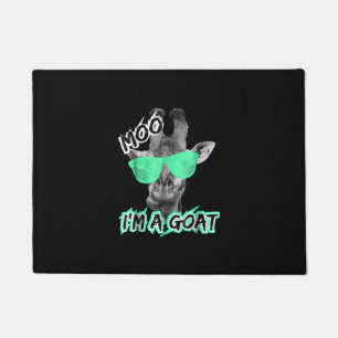Funny Giraffe Moo Im A Goat Cute Zoo Tiergeschenk Fußmatte
