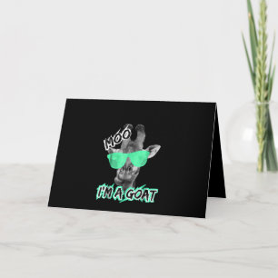Funny Giraffe Moo Im A Goat Cute Zoo Tiergeschenk Karte