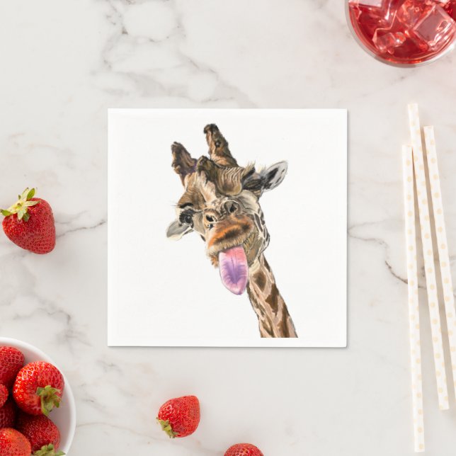 Funny Giraffe Napkins Smile Serviette (Beispiel)