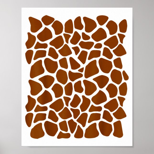 Funny Giraffe Pattern Lazy Halloween Costume  Poster (Vorne)